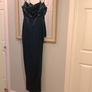 Deep forest green prom dress size large.